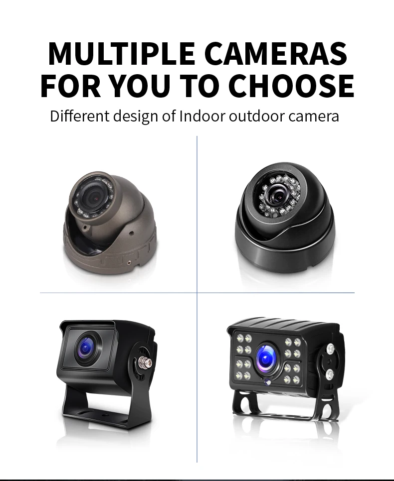 4G GPS WiFI Optional 2TB Hard Disk Recording Vehicle Black Box 10.1 inch Monitor 4CH Bus MDVR 1080P DVR Camera System Car 