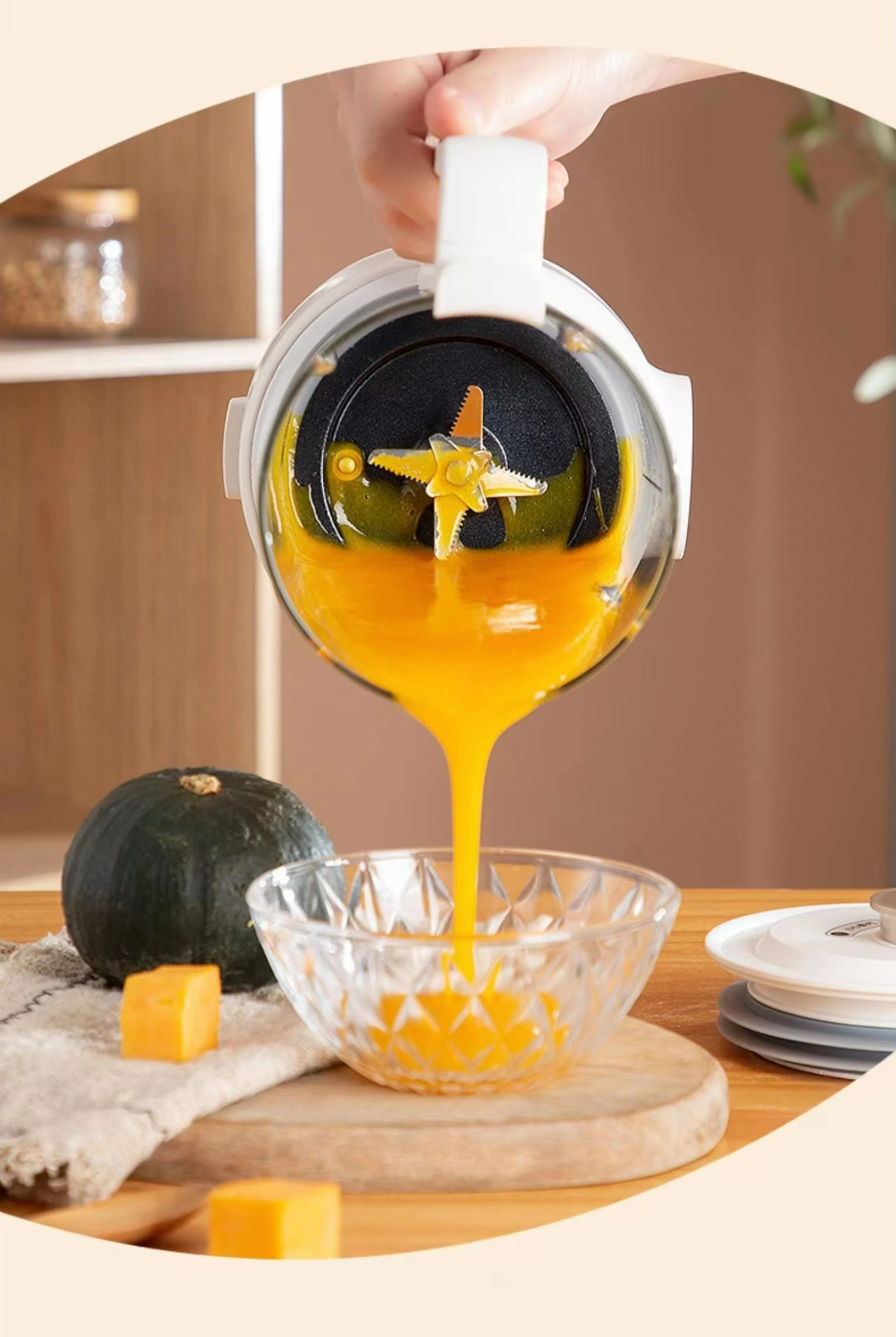 Soybean Milk Maker Heating Blender with Soundproof Cover Household Blend Juicer Fruit Blender