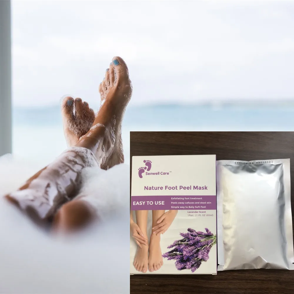 Korean Care Foot Pedicure Peel Socks Lavender Oil Repairing Nourishing Peeling Foot Mask Exfloating
