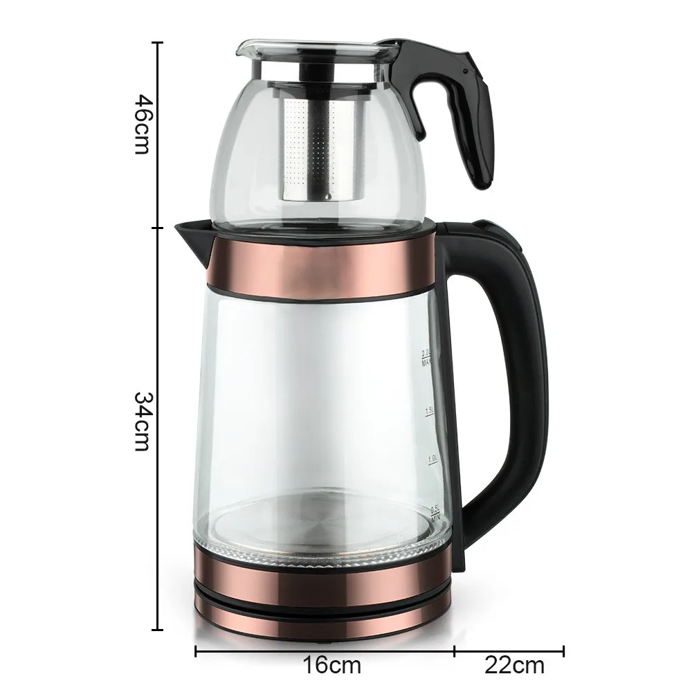 Fast boiling stainless steel tank 1.8L large capacity double layer ironing electric kettle