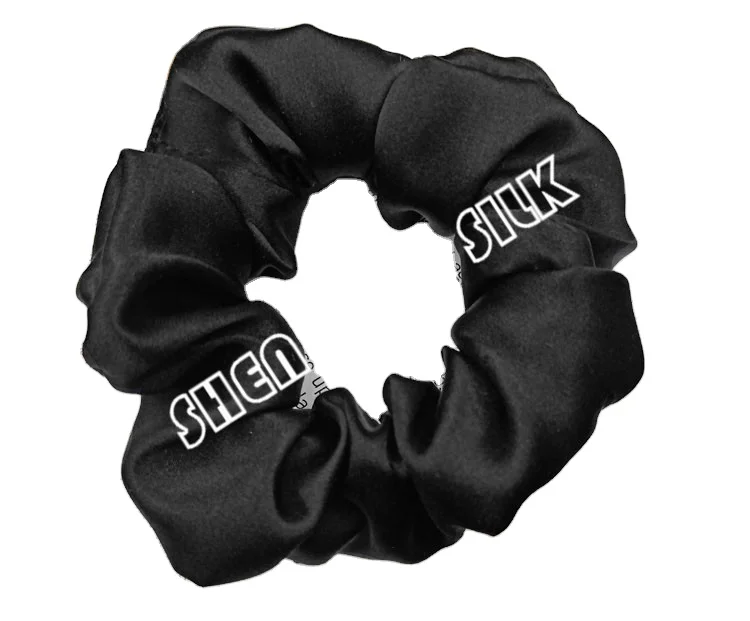 Wholesale Customized 100% 6A Grade Real Silk Scrunchies Hair Bands Good for Hair