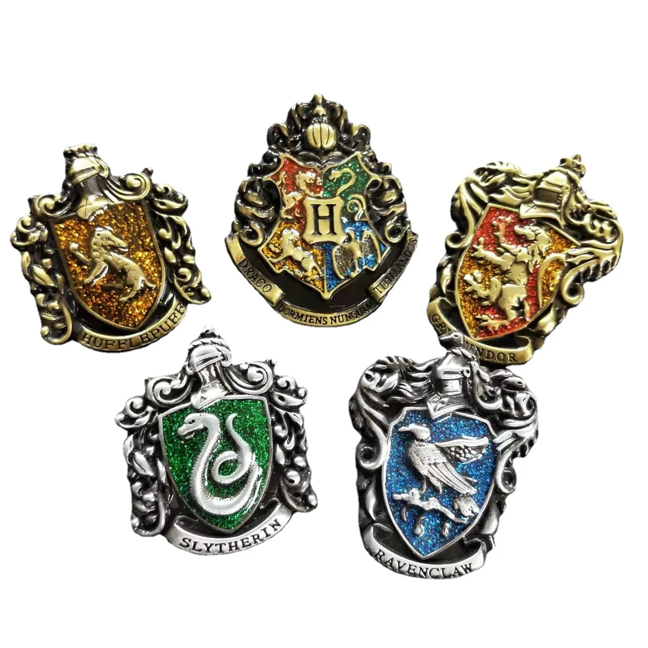Лидер продаж, металлическая эмалированная булавка для лацкана в виде Гарри, 3D сувенир, подарки, металлическая пленка, значок Поттера, в наличии