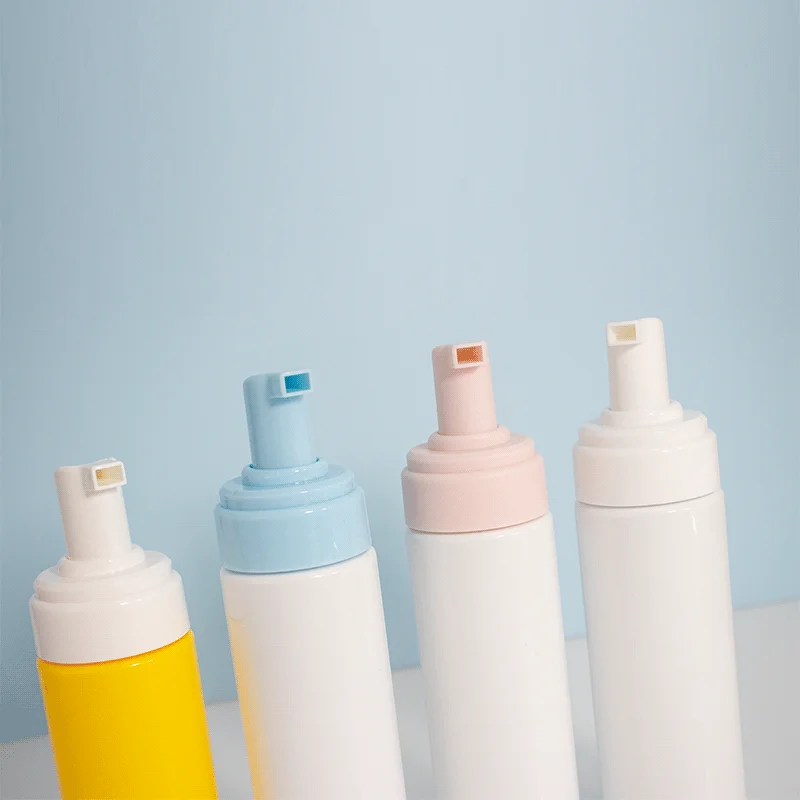 Chinese Manufacturer White Cylinder Plastic Pet Foam Bottle Tall Wash Soap Packaging Easy Press Foam Pump Bottle