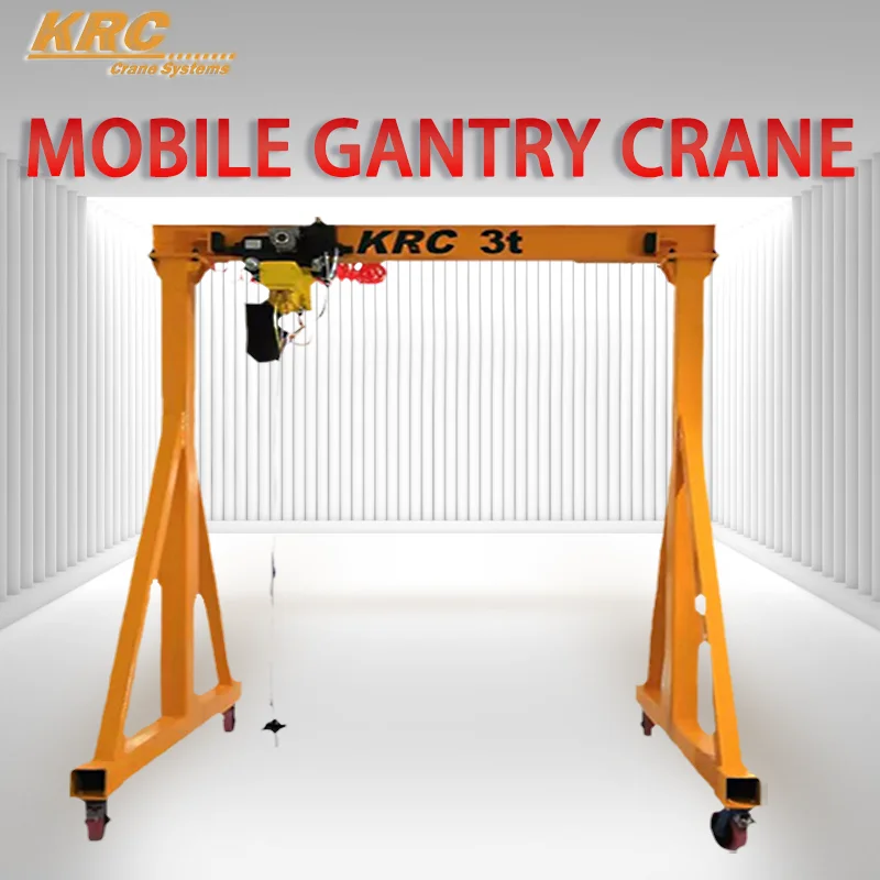 Customized Single Beam Gantry Crane Rubber Tyre Portable Gantry Crane
