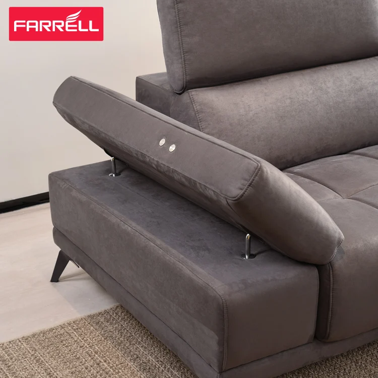 Factory sofa bed furniture divano letto ad angolo moderno L shape couch fabric multifunction bed sofa cum bed fittings