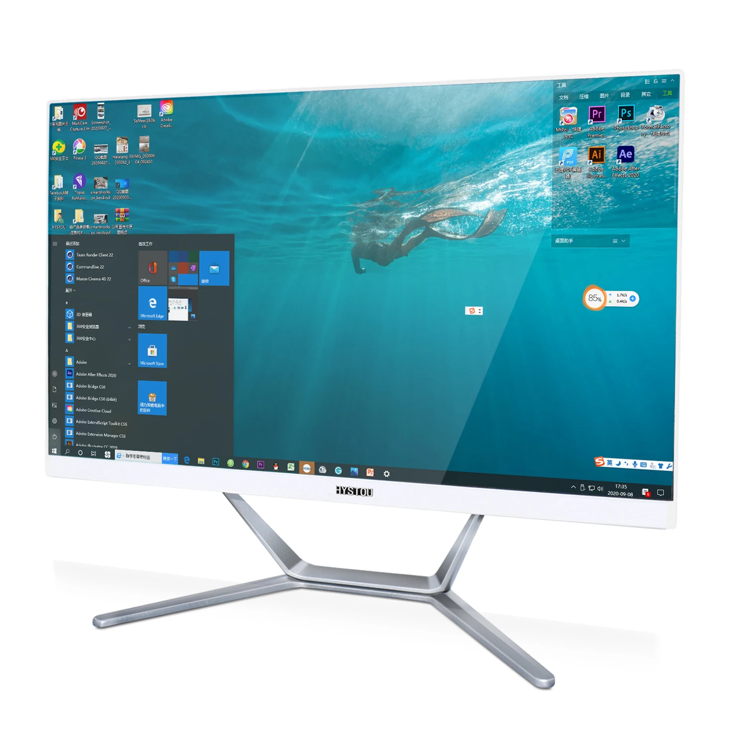 21 5 дюймовый игровой настольный компьютер i5 8G RAM 256G SSD Профессиональный Компьютер Allinone