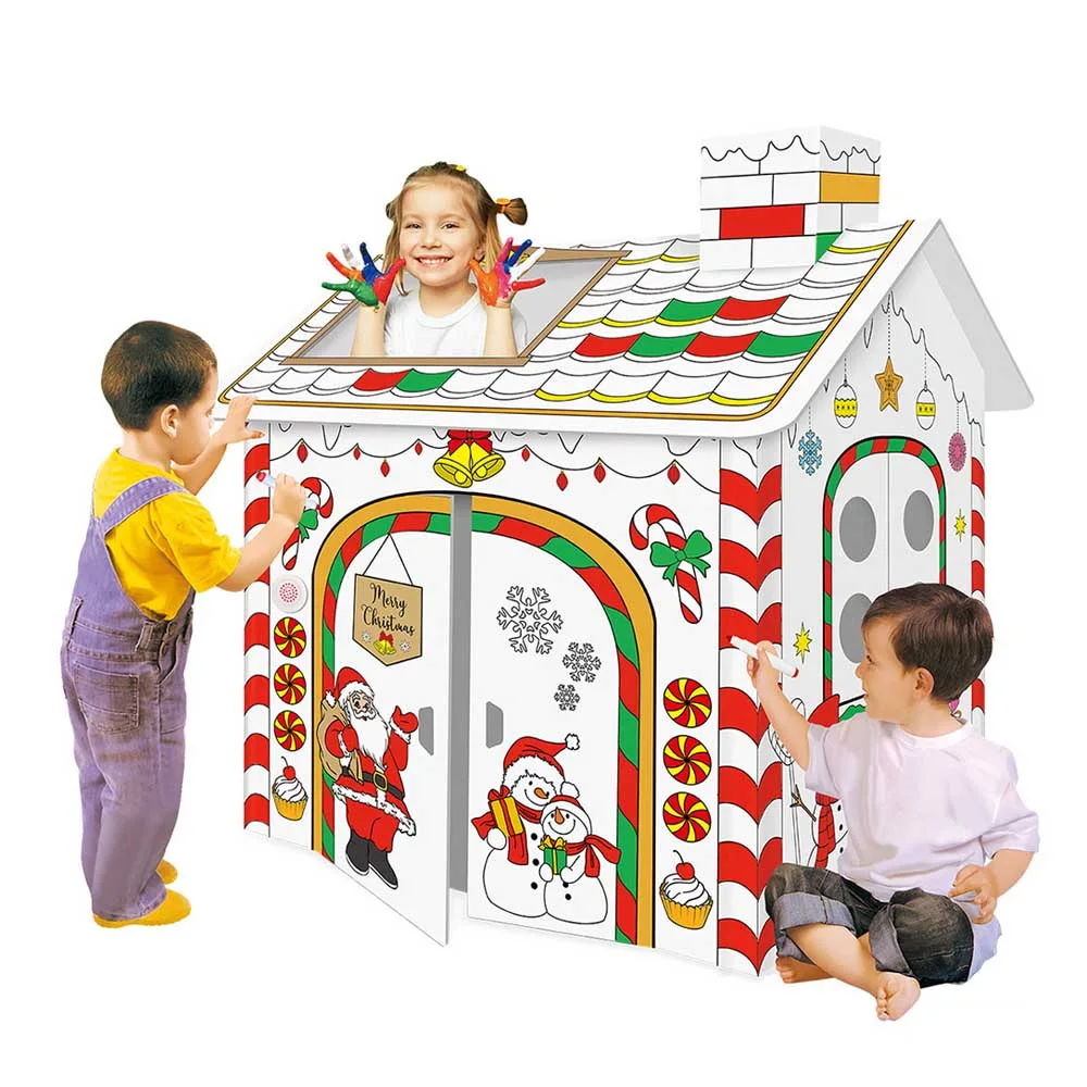 Diy Drawing Doodle house miniature paper diy toys other educational toys for diy dream house 3d puzzle Christmas Gift