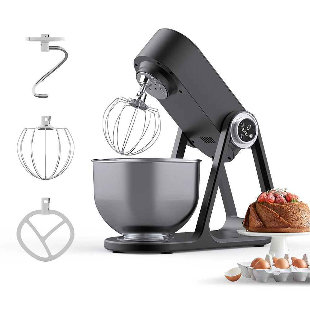 2023 Electric Dough Mixer with 6 Speeds LCD Screen Timing  1500W 5L Planetary Aid Kitchen Robot Stand Mixer