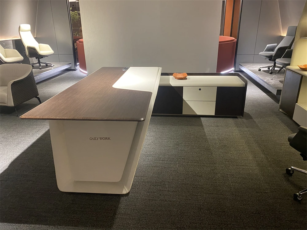 Contemporary high quality reasonable price wood wholesale price luxury boss executive office desk