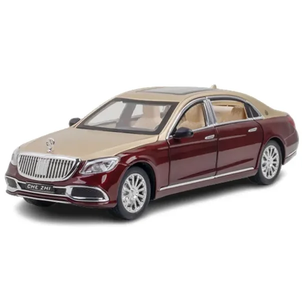Модель автомобиля Maybach GLS600 модель литая игрушечного с пересечением границ 1:24 со звуком и светом оптовая продажа