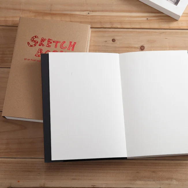 Rustic Bound Sketchbooks, 142x210mm, Open flat, POTENTATE Quality Drawing Paper for Pencil, Ink