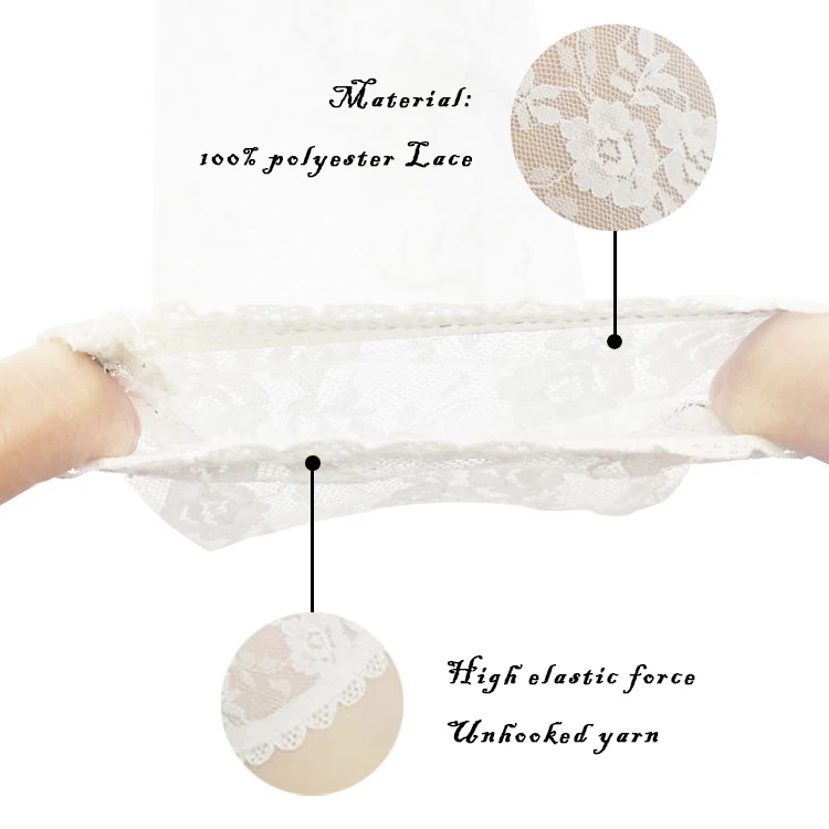 High quality gorgeous lace bridal gloves hot sale sexy white wedding gloves can be customized