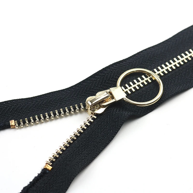 Custom Brass Rose Gold Silver Black White Zipper Metal for Jeans Jacket Coat Bag customized rainbow zipper