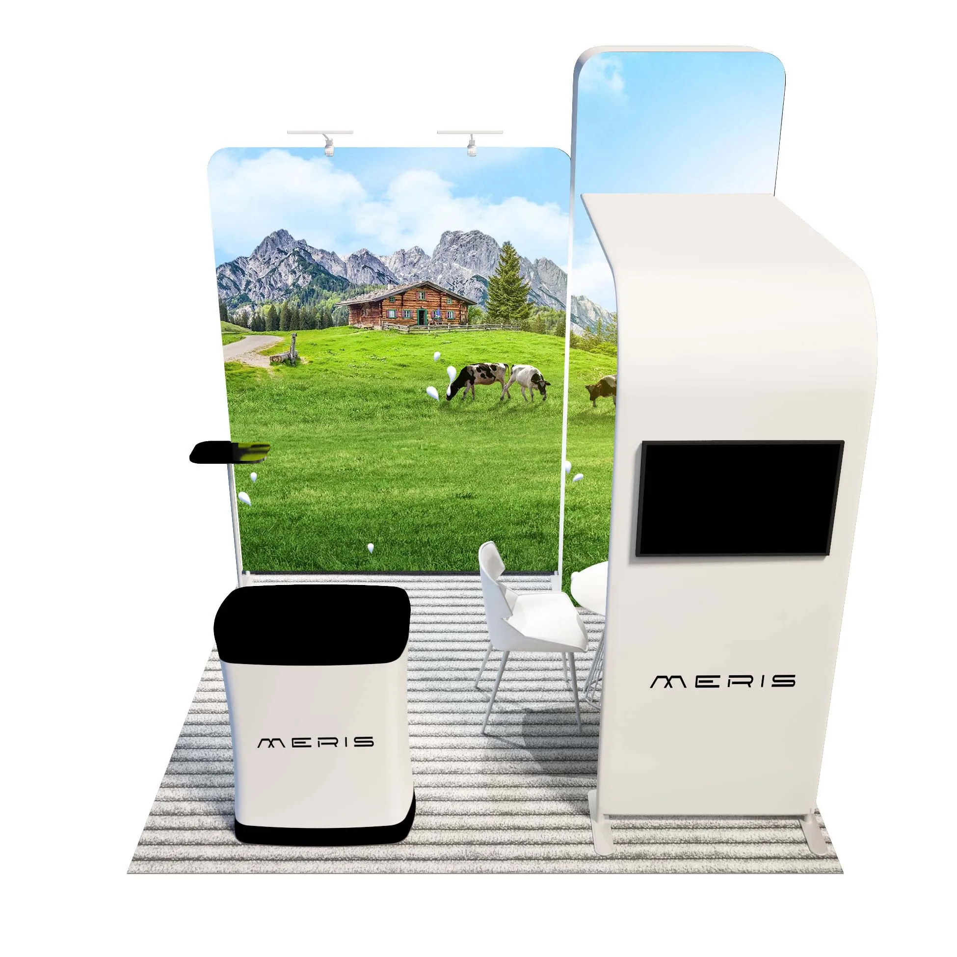 Indoor Outdoor Custom Modular Full Color Print Mall Exhibition Hall Tradeshow Design Exhibition Booth Trade Show Display