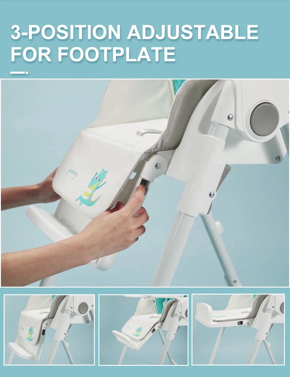 Многофункциональный высокий стул для кормления ребенка из ПП пластика + стальная трубка высокий стул для ребенка 6 месяцев + еды