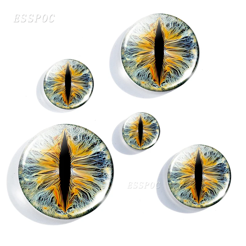 12MM/16MM/20MM/25MM/30MM DIY Glass Cabochon Evil Dragon Eyes Pendant Jewelry Findings Craft Supplies Creative Accessories