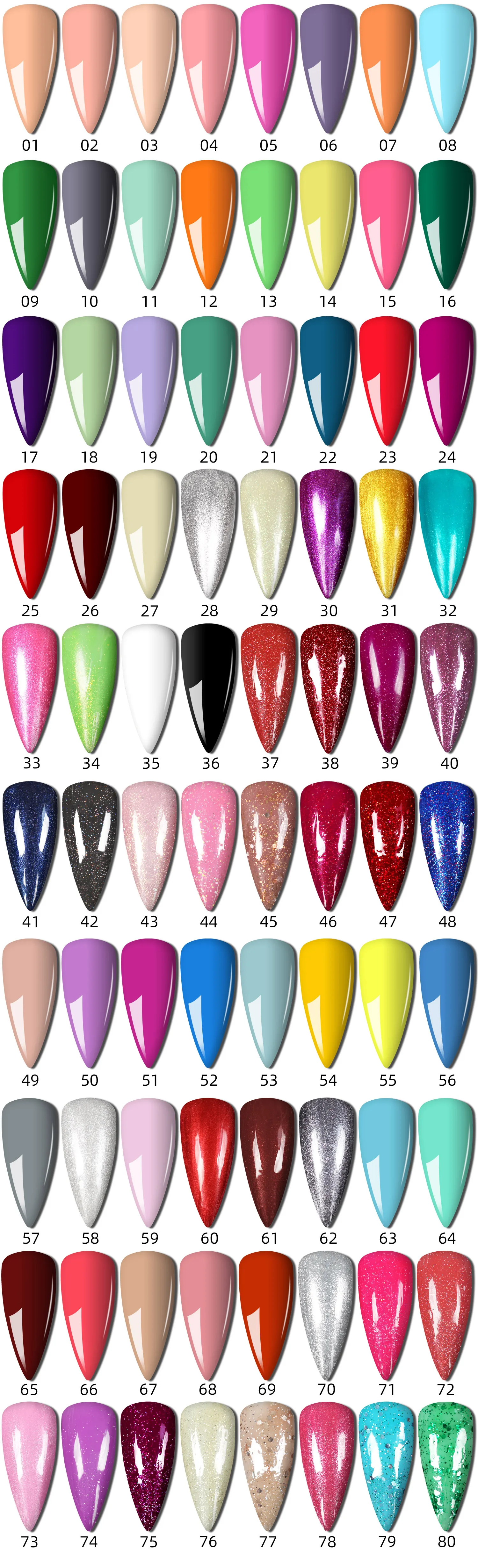 MEETNAIL Sample OEM Private Label 20 colors Soak Off Uv Nail Gel Polish set Top Coat LED Lamp