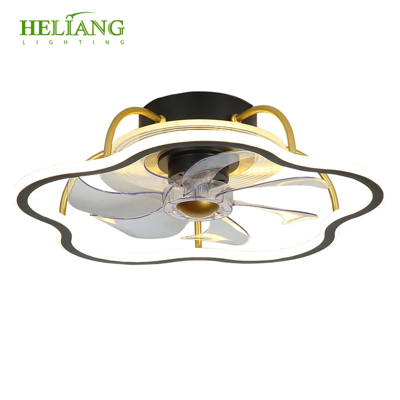 High end modern home bedroom LED fan lamp frequency conversion remote control ceiling fan lamp