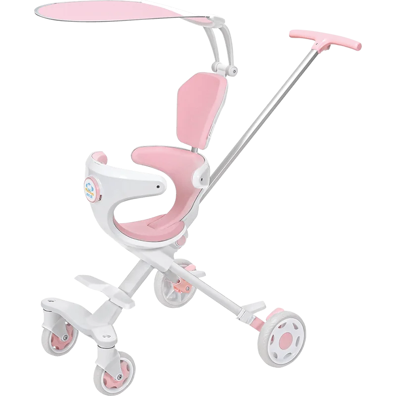 Montasen 4 Wheel Baby Tricycle  Baby Foldable Toy Aluminum Tricycle Baby For 2-6 Years Old