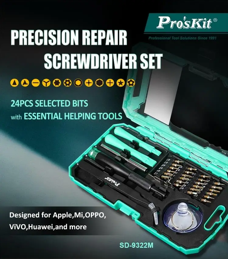 Consumer Electronics Repair Kit SD-9322M for Ideal for 3C maintain such as IPHONE 11/12/13/X Samsung Mi Oppo Vivo Huawei