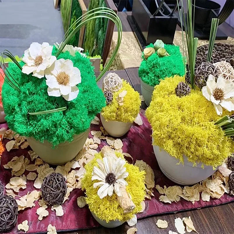 Оптовая продажа свежий натуральный консервированный мох украшение для дома и сада стеновой лист из скандинавского Моха