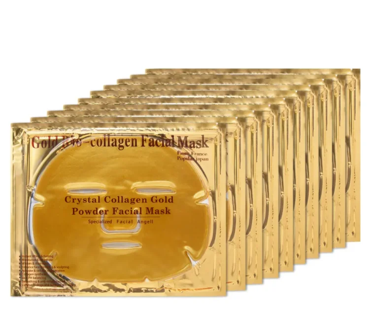 Hot sale 24k gold bio collagen crystal facial mask golden collagen face mask