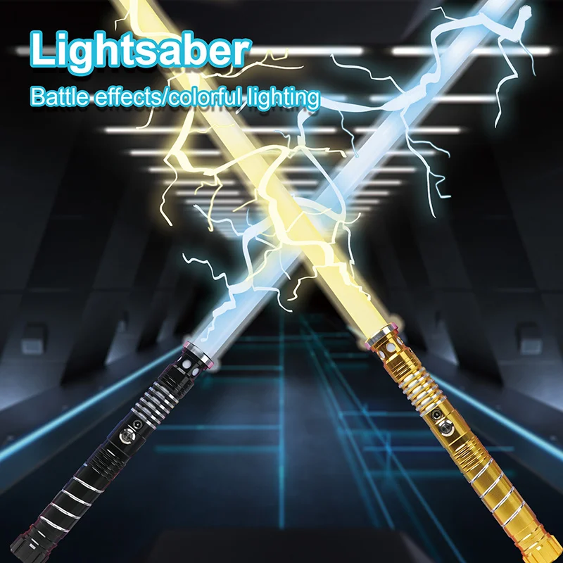 16 Colors Metal Hilt Light Saber USB Rechargeable Light Sword with Sounds Effect Lightsaber Toys For Kids Adult