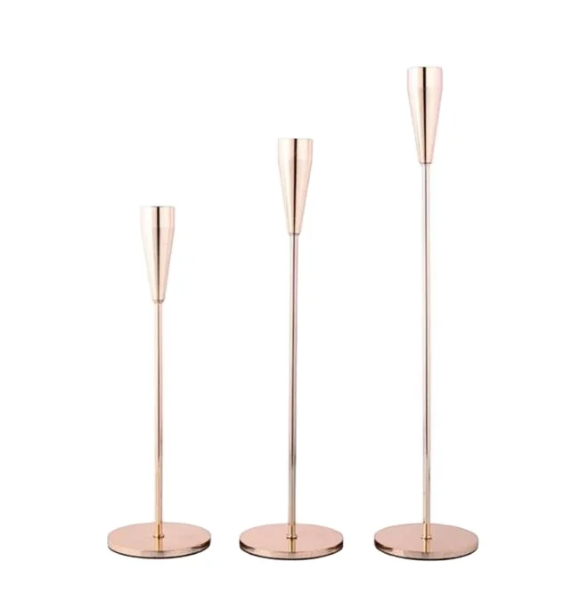 Роскошный Металлический Подсвечник 3 в 1 в скандинавском стиле, набор золотых подсвечников, оптом