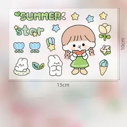 Hot sale Children DIY stickers waterproof PET stickers cute cartoon notebook decorative stickers sets retails customized