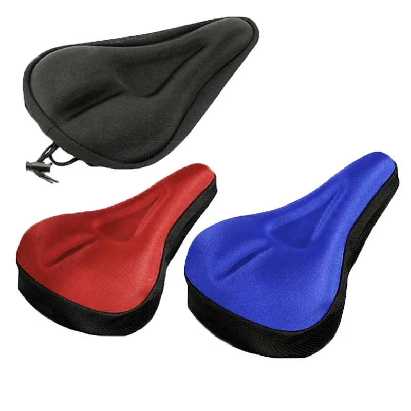 Seats GEL Silicone Sponge Bicycle 3D Soft Gel Saddle Seat Cover Cushion Pad Waterproof Universal Bike Seats Bike Accessories