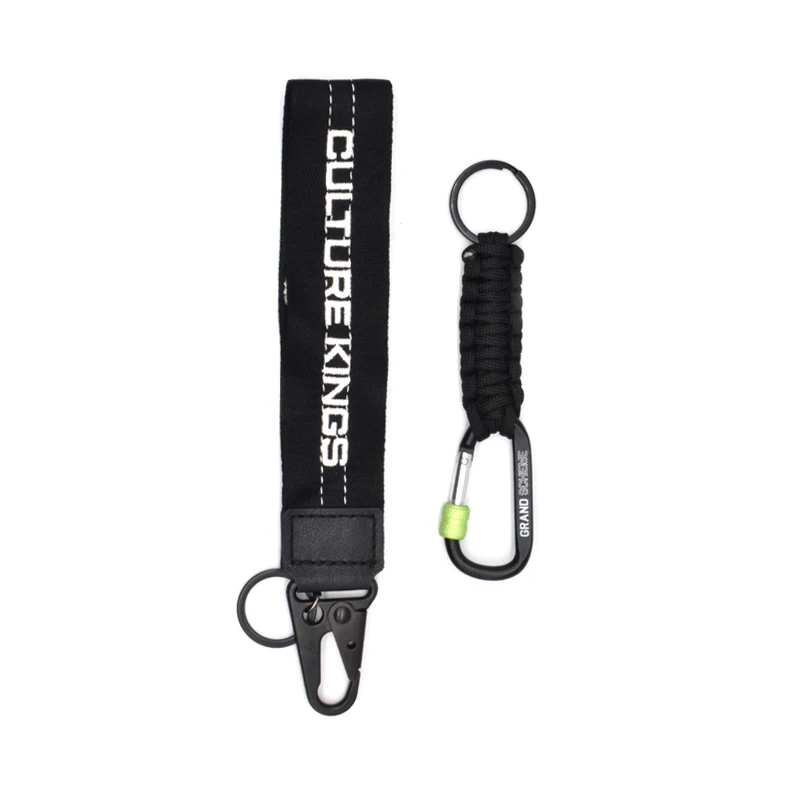 Promotional Print Logo Custom Fabric Woven Hand Strap for Key Chain Keychain Embroidered Jacquard Wrist Short Polyester Lanyard