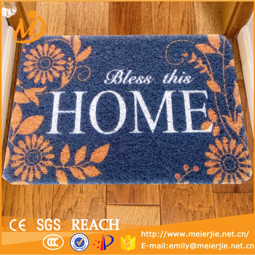 Модный полипропиленовый волоконный наружный/внутренний входной коврик, ПВХ резиновая подкладка, 24 дюйма x 36 дюймов, толщина 3/8 дюйма