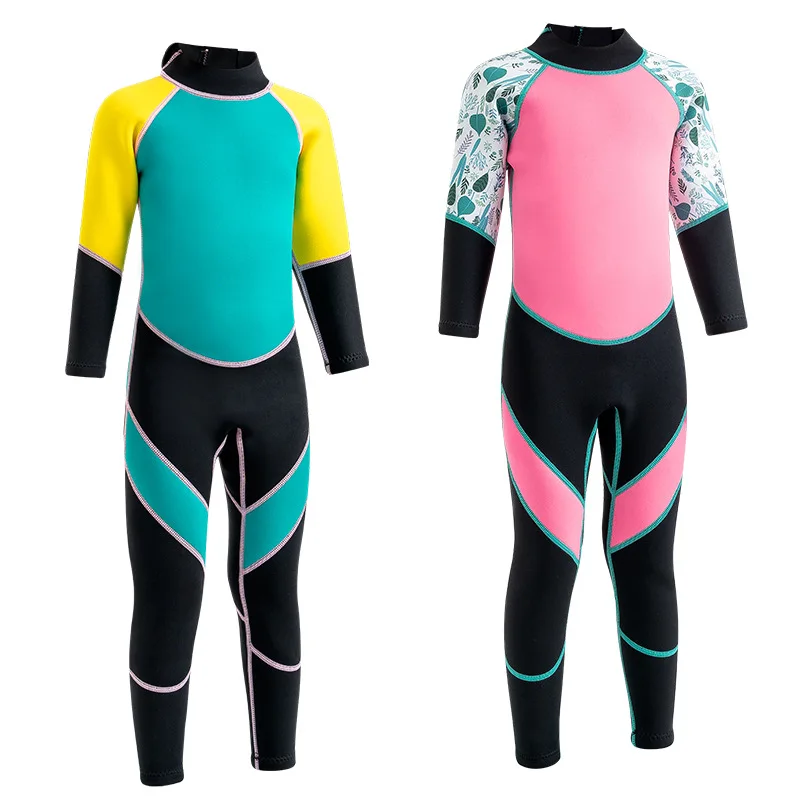 2MM Kids Girls Swimwear Clothes Swimming Neoprene Suit Children Wetsuits Diving Suit For Warm Kids Boy Wetsuits Girls