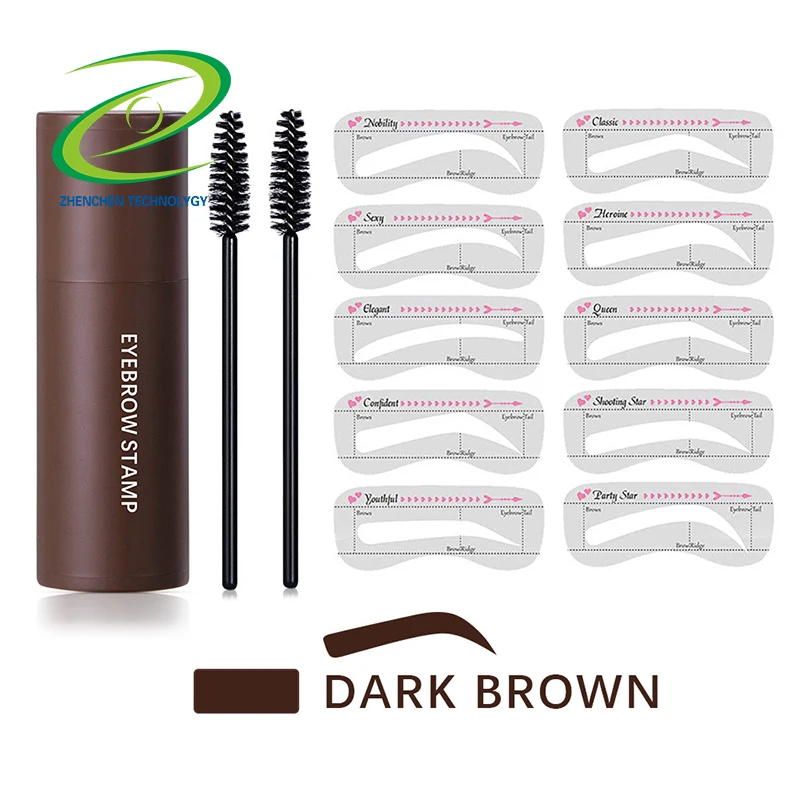 
Brow Stamp Shaping Kit Eyebrow Stamp Waterproof Long Lasting Natural Shape Brow Stamp Contouring Stick Makeup Set 