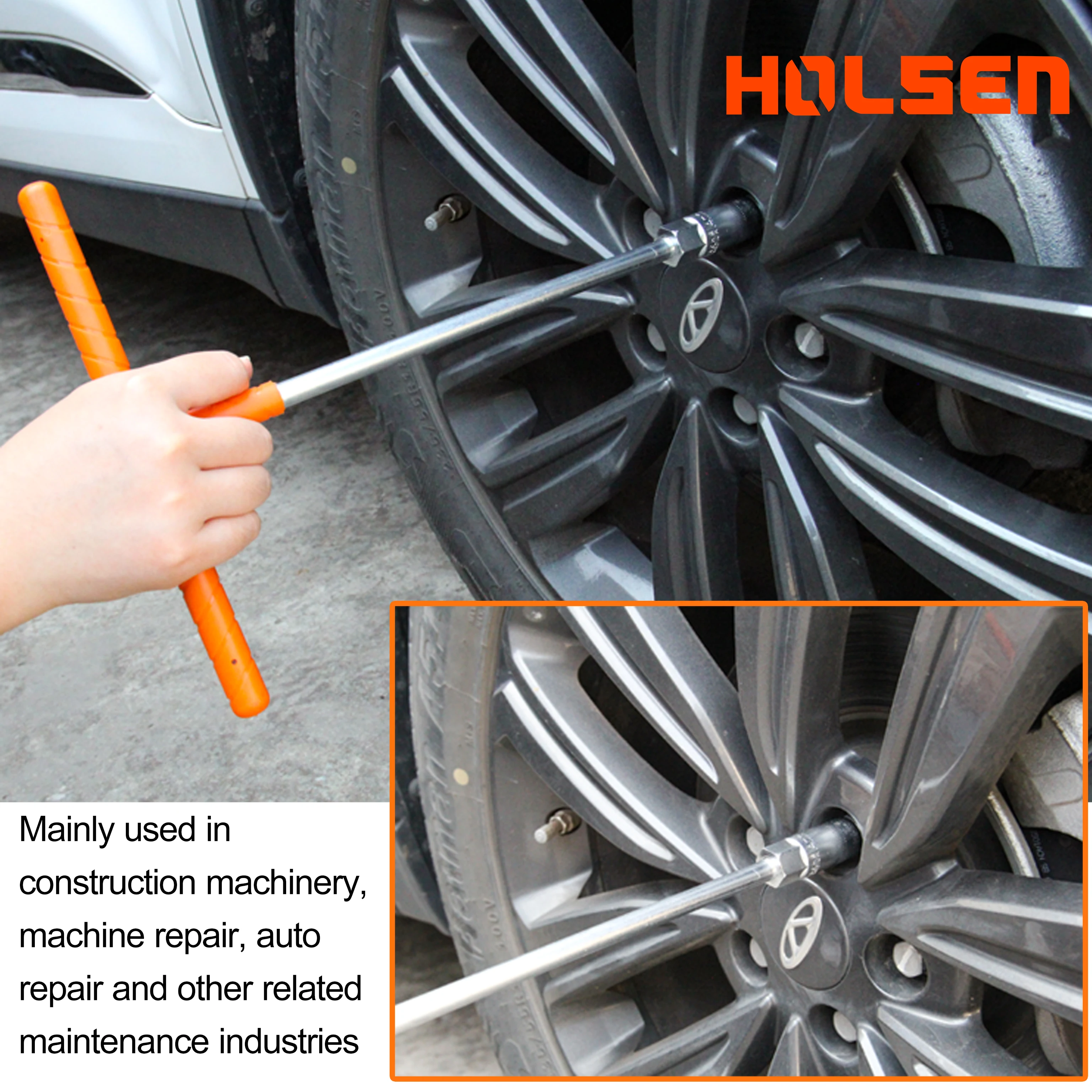 Holsen Factory Professional Heavy Duty 6mm-19mm  T-Type CRV T Bar  Socket Wrench Set
