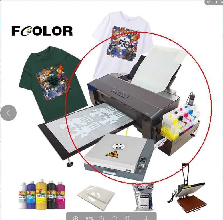 Прямые продажи с фабрики dtf transfer printer A3 для печати футболок печатающей головкой L1800 L805