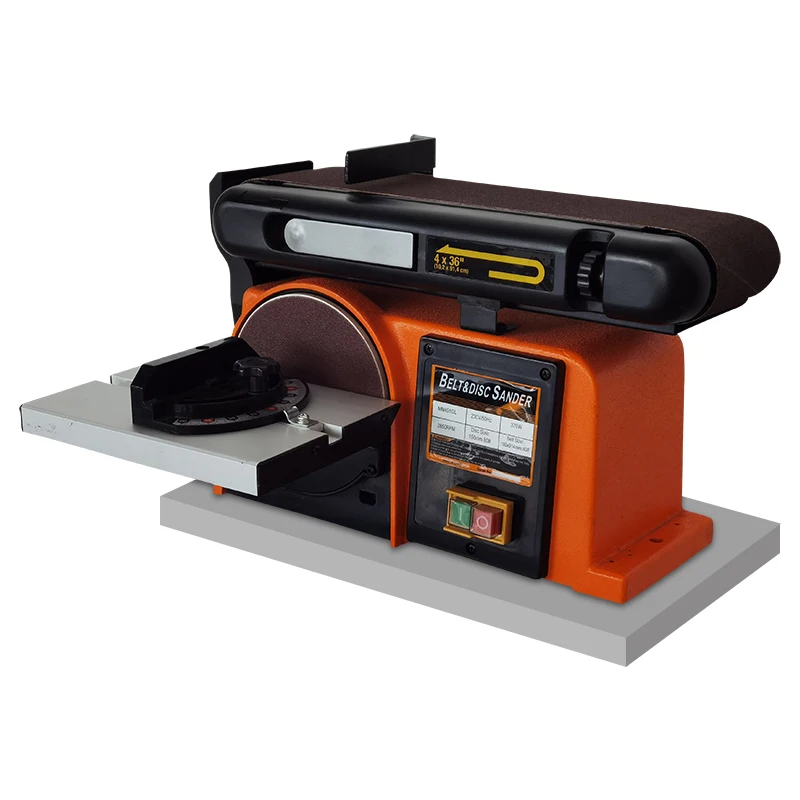 Allwin 230-240V 370W 150*100mm 2 in 1 combination bench sander belt sander disk with cast iron base