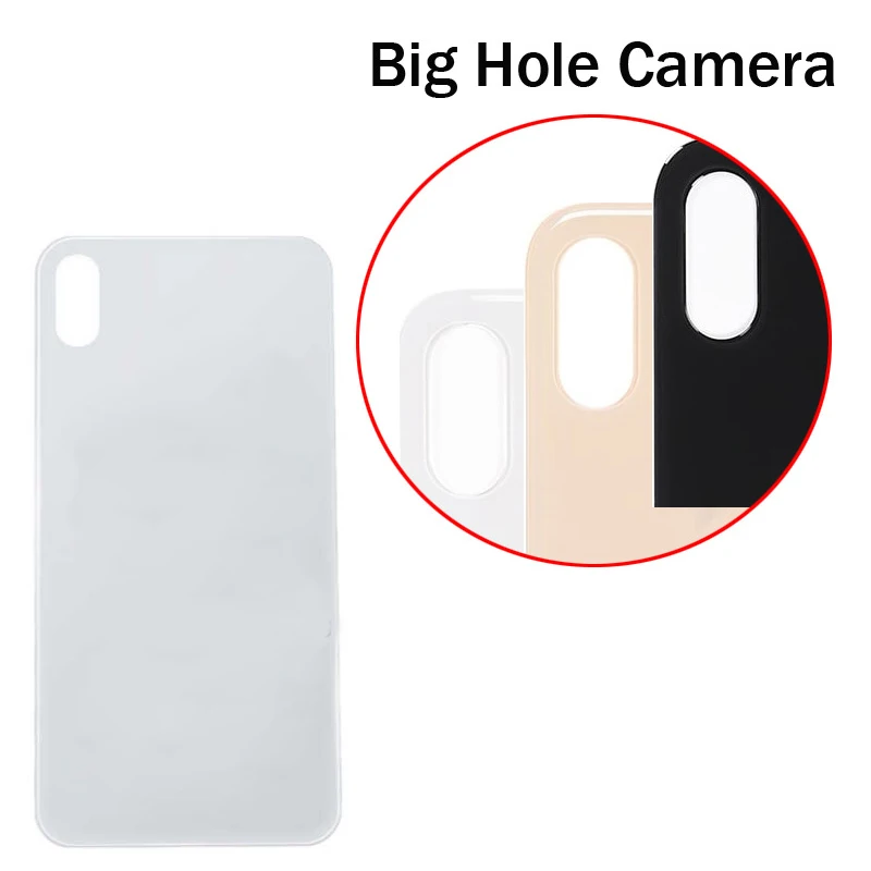 
 Задняя стеклянная крышка для камеры с большим отверстием для iphone X XS Max, замена и ремонт  