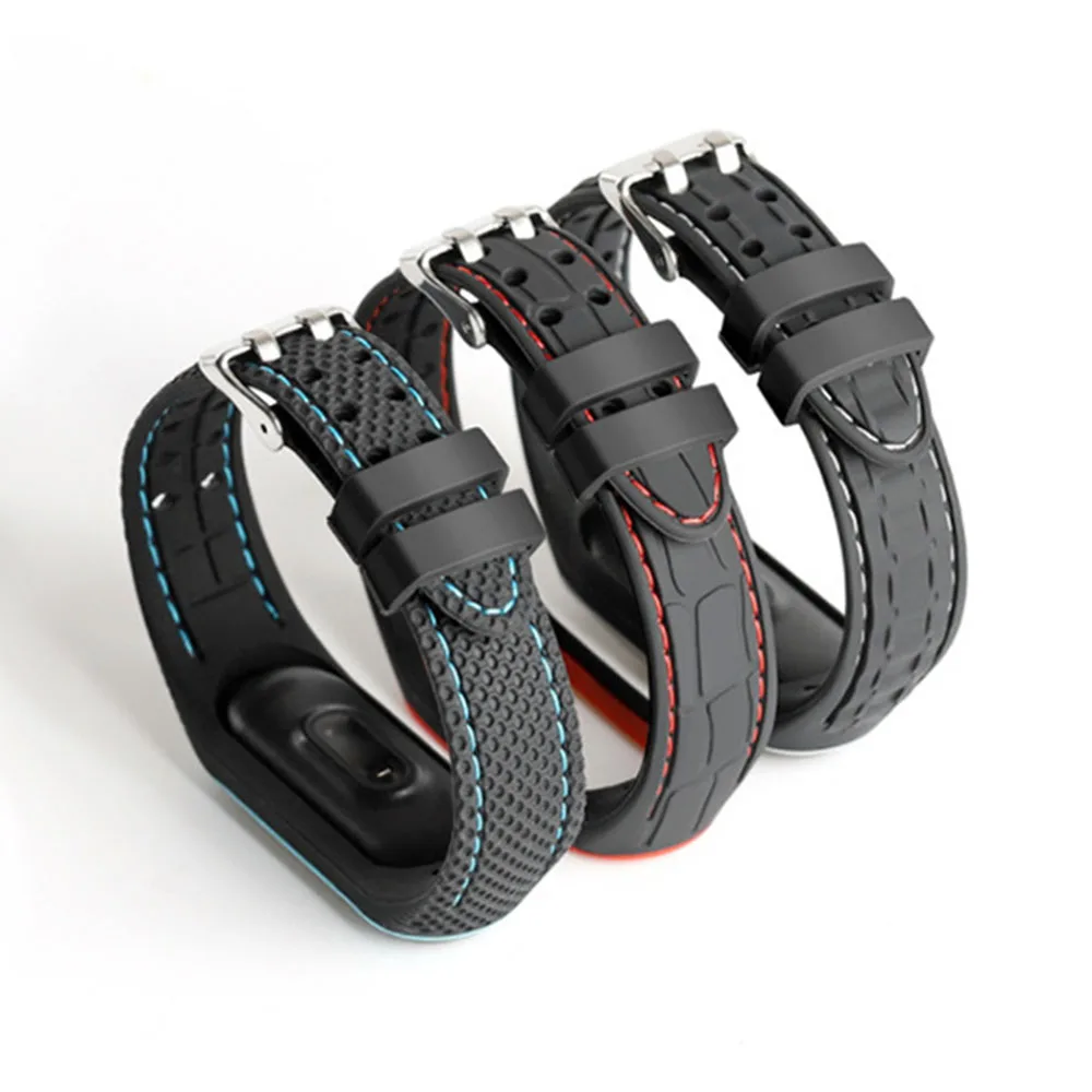 Ремешок силиконовый для смарт-часов Xiaomi Mi Band 3/4 сменный Браслет