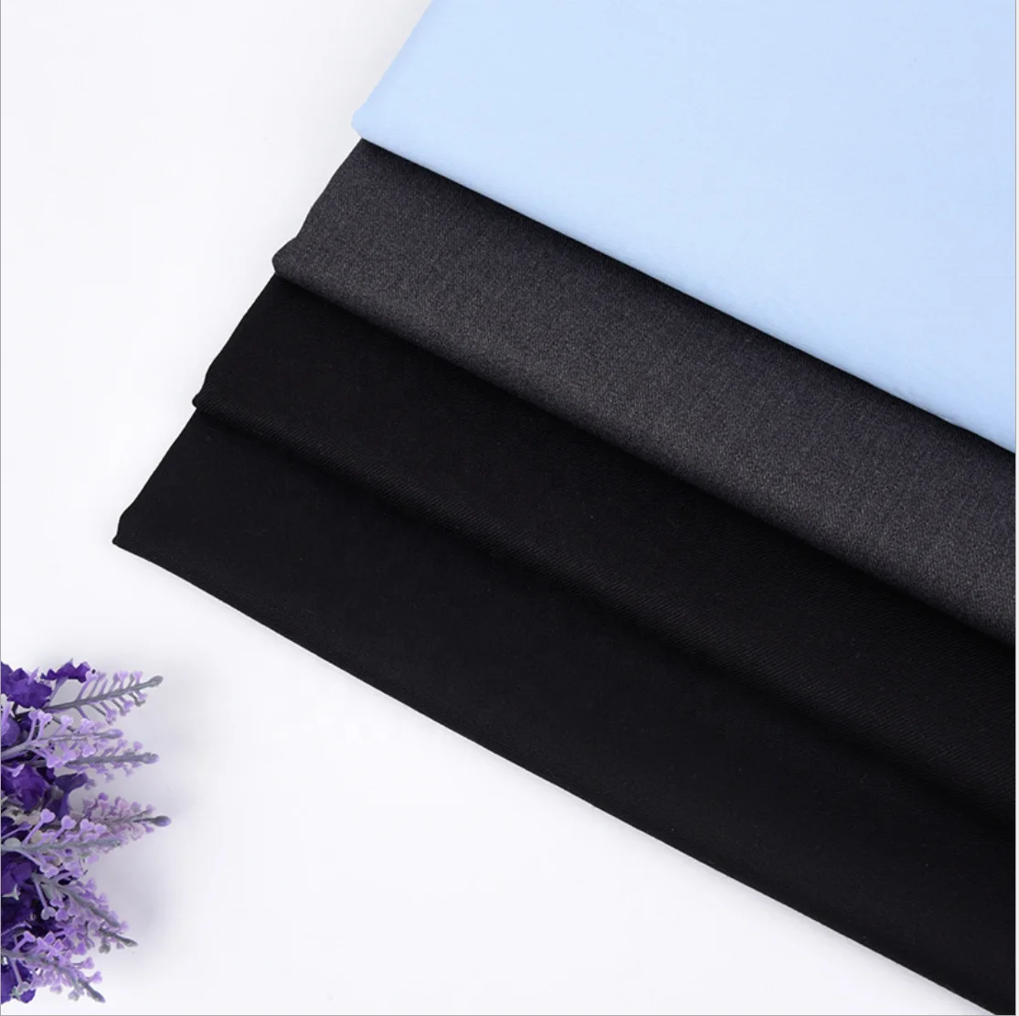 Competitive Price 180GSM TR 80/20 Polyester Rayon Suit Fabric Selvedge Fabric for Uniform Fabric