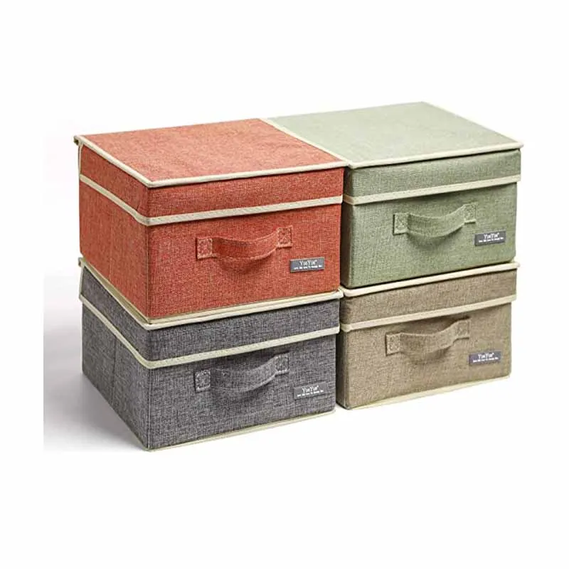 polyester storage bin with name card, storage personal articles