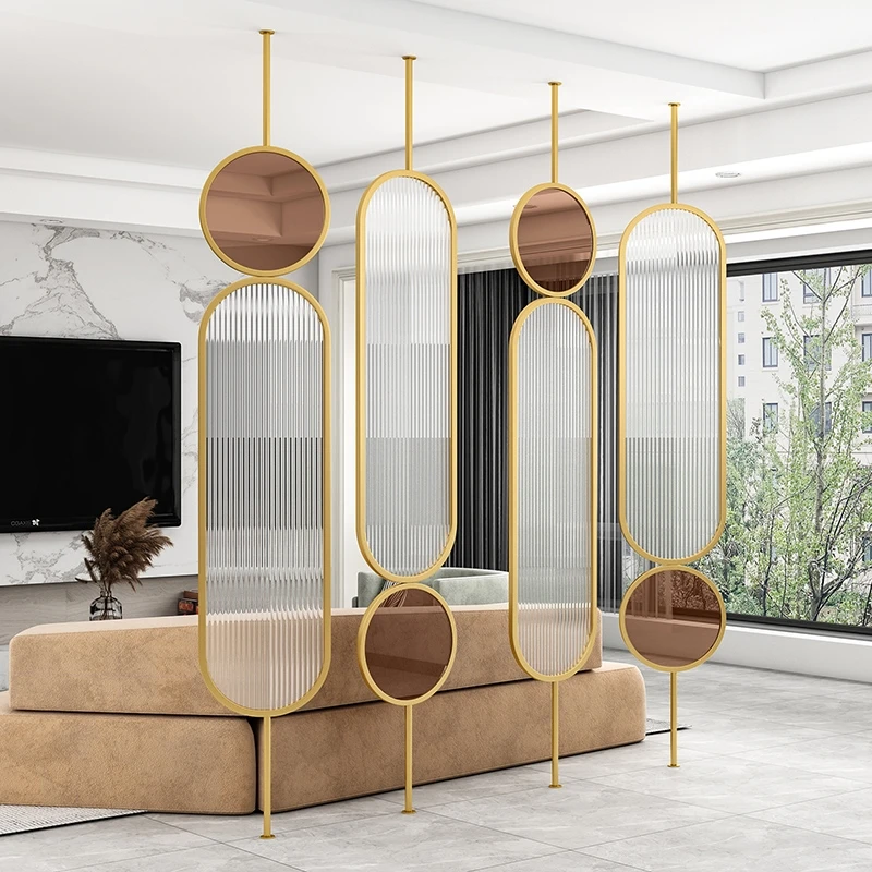 Modern Stainless Steel Partition Interior Divider Screen For Salon Hotel Living Room