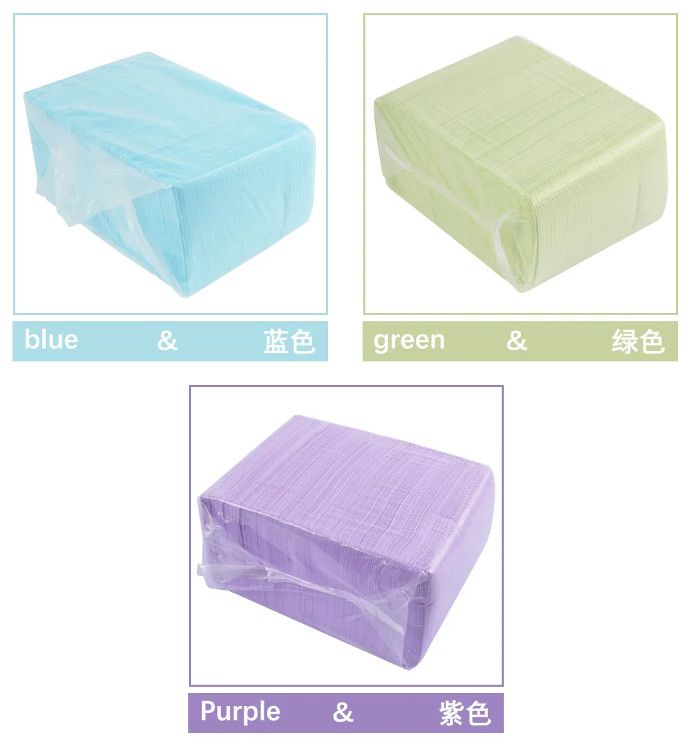 125Pcs/Bag Disposable Nail Wipes Pads Tech Supplies Waterproof Foldable Sheet Cleaning Hand Lint Paper Practice Nail Art Mat