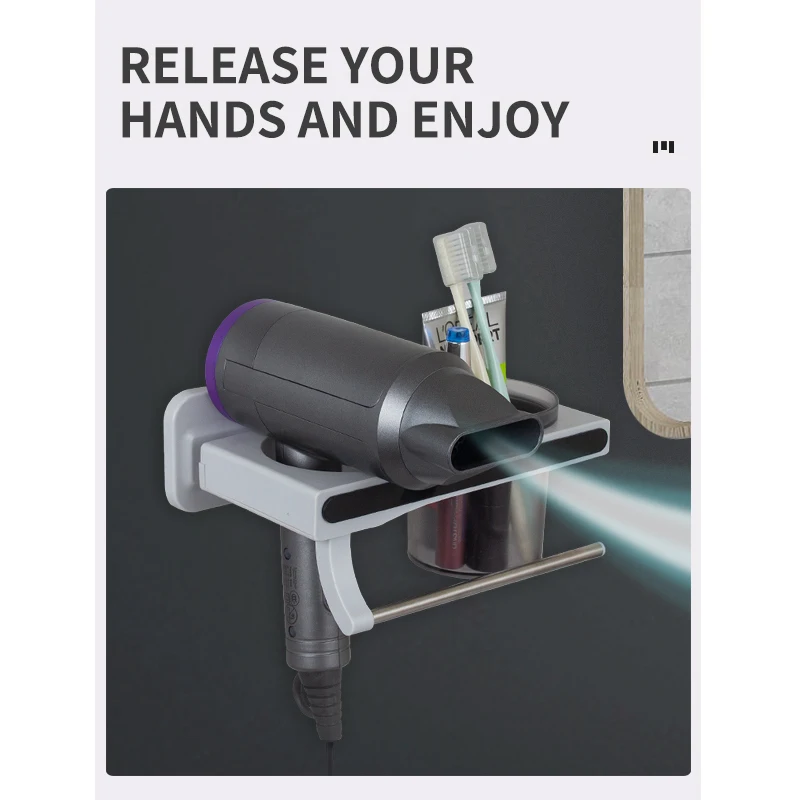 Новое поступление для ванной комнаты/ЭТАЖЕРКА ДЛЯ Высокое качество Пластиковые настенные аксессуары для ванной комнаты зубная щётка полотенца фен для волос держатель для ванной комнаты Стеллаж для выставки товаров