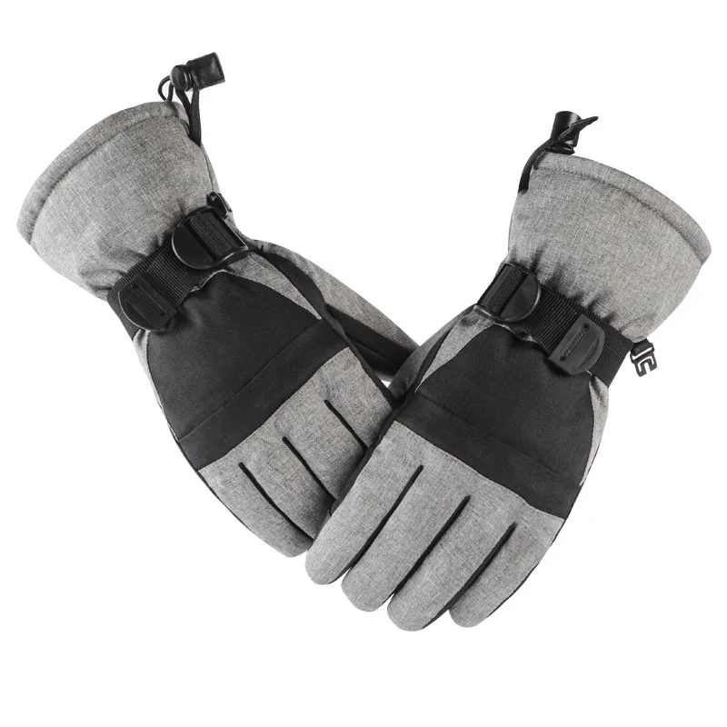 OEM Mountaineering warm touch screen ski gloves with plush 3M anti-cold thickening anti-skid waterproof gloves