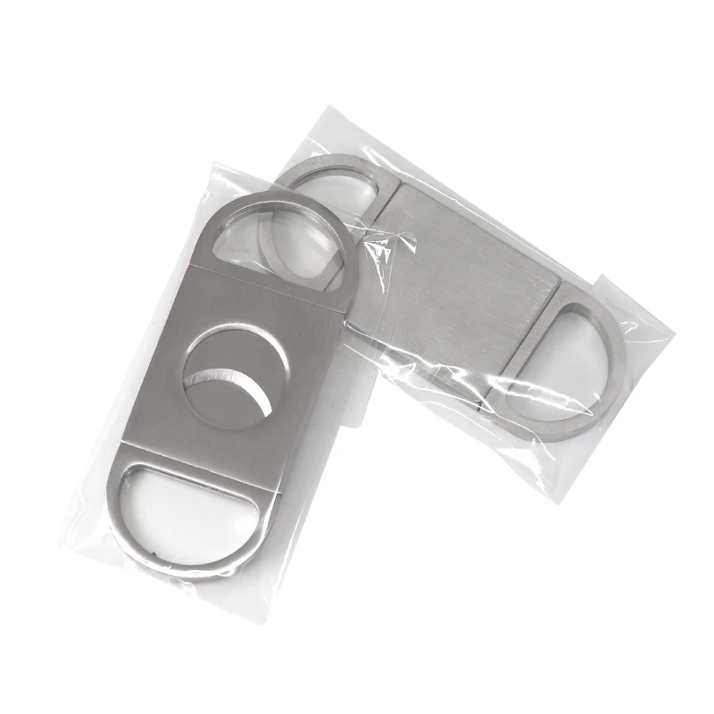 In Stock Cigar Cutter Stainless Steel Guillotine Classic Portable Household Metal Scissors Double Bladed Guillotine Cigar Cutter