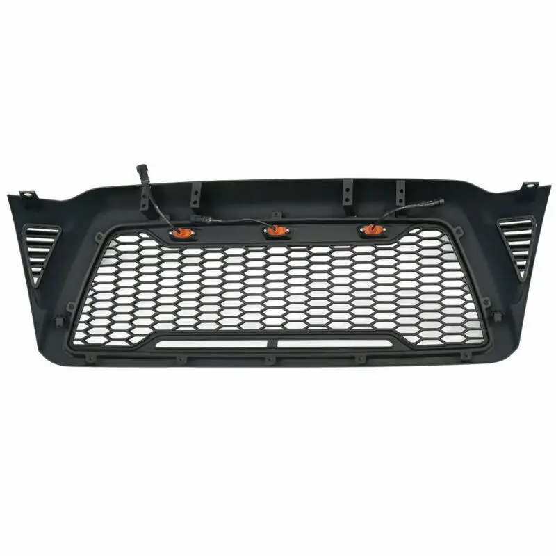 KINGCHER Передняя решетка для Toyota Tacoma 2005-2011 ABS с сотовой блендой со светодиодными