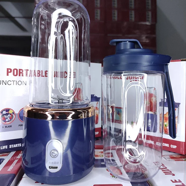 Portable Blender Mini Mixer Electric Juicer Machine Fresh Fruit Juice Blender Smoothie Maker Blender Cup Bottle F Travel Kitchen