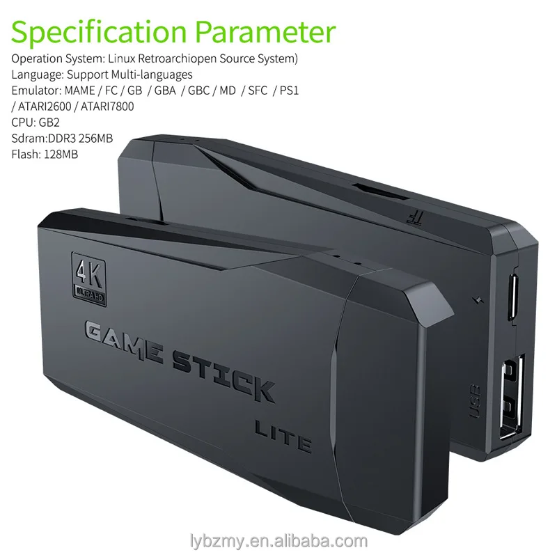 
Family TV 64G Built-in 10000 Games Stick 2.4G Wireless controller gamepad 4K HD M8 Video game Console 