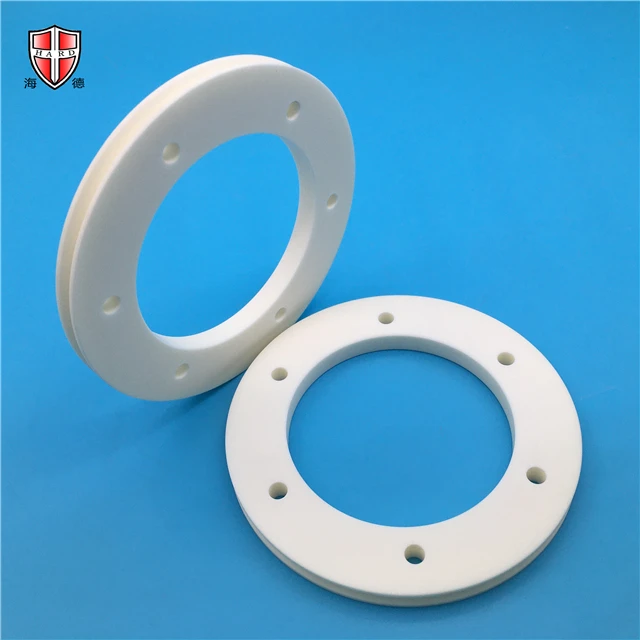 Good thermal shock resistance 99.5% alumina ceramic plate washer structural parts high strength temperature factory
